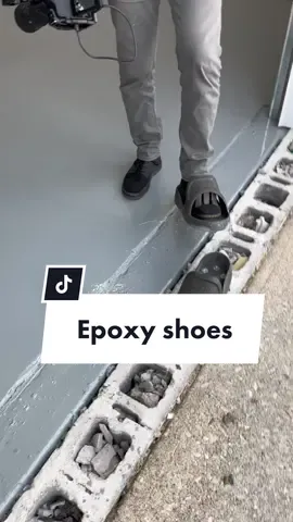 What shoes to wear when doing an epoxy floor! #contractor #construction #tools #DIY #epoxy 