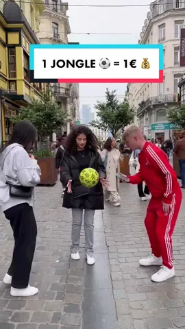 1 JONGLE ⚽️ = 1€ 💰 ( la dernière m’a ruiné)  #bxl #ericfreestylee #pourtoiii #virall 