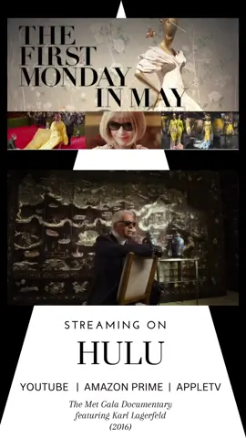 #metgala #documentary with stories from #karllagerfeld #FirstMondayinMay