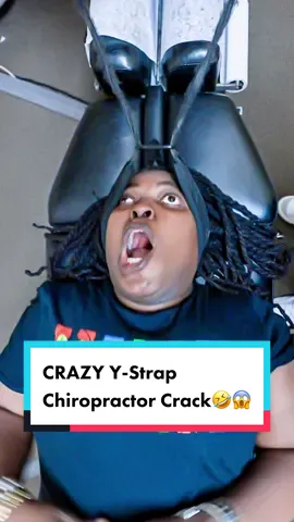 Chiropractor Cracked her eyes out during this y-strap crack🤣‼️ #chiropractor #ystrap #reactionvids #neckcrack 