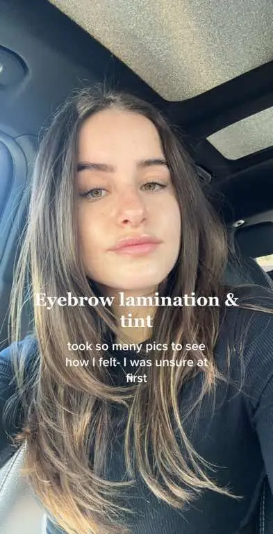 i love so much #browlamination #browtint #fyp 