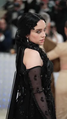 Billie Eilish in this stunning black lace gown is exactly what we NEEDED! 😍 #billieeilish #billieeilishedits #metgala #metgala2023 #metgalaredcarpet #singer #celebs #celeb #celebrity #celebrities 
