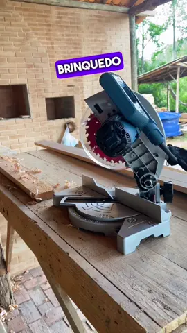 Testando serra esquadria FortG, 7.1/4. Chamei de brinquedo só pelo tamanho… a maquina me surpreendeu!  #fortg #serraesquadria7.1/4 #testedeferramenta 