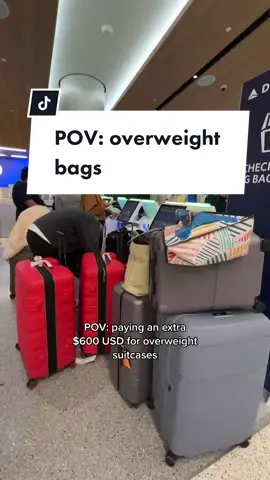 It do be like that #suitcases #overweightbags #travel #aiportproblems 