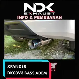 SPESIFIKASI XPANDER Header : ORI Resonator : tanpa resonator Mufflet : NDK EXHAUST DK03V3 Info pemesanan bisa WA 082220333113 #ndk #ndkexhaust #knalpotmobil #knalpotxpander #dk03v3 #knalpotbass #knalpotmobilbass #knalpotbassadem #knalpotmobilpurbalingga #xpander 