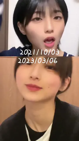 初投稿と比べてみた✌️はやいねえもうすぐ2年かあ 目標50万人で！頑張ります。。 #目標は高く #鼻を隠すと印象が変わるらしい 