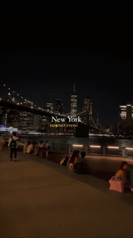 Stroll into the sunset and soak up the shimmering skyline on a late summer evening walk in Dumbo, Brooklyn. With the waterfront as your guide, let the cool breeze and stunning views transport you to a state of pure bliss ✨ • #newyork #nyc #brooklyn #manhattan 