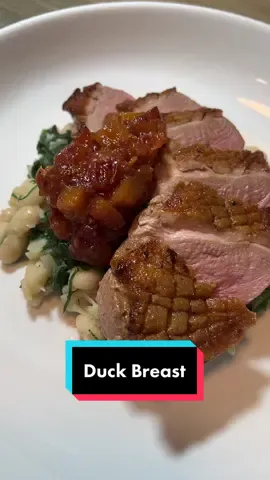 Duck Breast with plum chutney #duck #duckbreast #yummy #delicious #tasty #cookingtips #cookingtip #dinnerideas #cheftok #foodtok #cookingathometiktoktv #fruit #crispy #foodiesoftiktok 