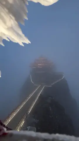 Laojun Mountain in Henan Province, China.  #fyp #china #laojunshan #mountlaojun #aesthetic #henan #snow 