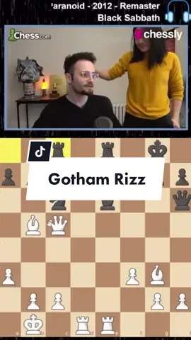 Gothamchess ( aka Levy the rizzler ) and his wife sharing a beautiful moment toghether with no less splendid mate at the end.                                                                                                      #rizz #rizzgod #rizzler #chess #chesstok #chesstiktok #chessmaster #chessmemes #fyp #bc #butifulclips #levyrozman #foryou 