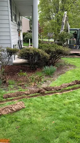 #shrubremoval  and #drainage  #landscaping #landscapeconstruction #fypシ 