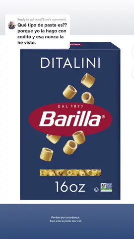 Replying to @adriana78.mr #pasta #ditalini #respuesta #fyp #parati 