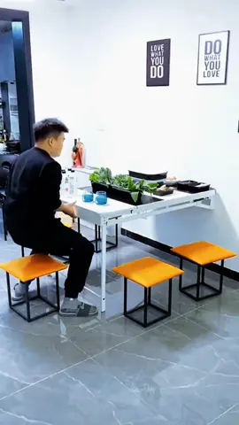 # Multifunctional Wall Mounted Deformable Folding Table # Small Unit Network Red Rotating Telescopic Invisible Desk # Wall Mounted Table # Invisible Table