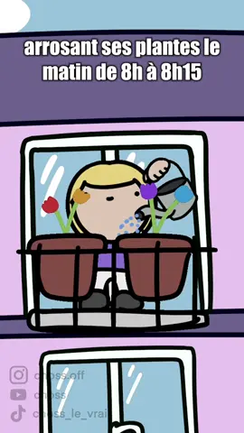 La vraie question c’est comment il est monté sur le toit de la boulangerie ? #animation #drole #humour 