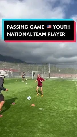 Passing Game with @U.S. Soccer Yourh National Team Player 🇺🇸⚽️  #soccertraining #footballdrills #soccertiktok #soccergirl 