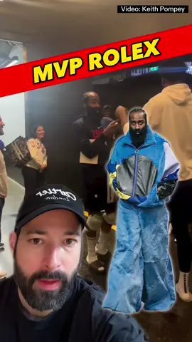 James Harden just gifted NBA MVP Joel Embiid a Rolex Day-Date. #watchtok #watches #jamesharden #joelembiid #76ers #NBA #rolexpresident #luxurywatches 