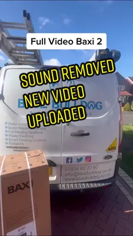SOUND REMOVED, NEW VIDEO ON PROFILE @Baxi UK & Ireland #plumber #plumbing #plumbinglife #boiler #newboiler 