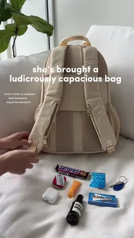 whats in my augustnoa backpack shoulder strap edition - it fits more than you think! Train pass, credit card, snickers bar, chapstick, hand sanitizer, gum and so much more. limited quanities left! whats in my backpack, whats in my bag, best backpack, travel backpack 💚 #augustnoa #augustnoabackpack #ecofriendlybackpack #sustainablebackpack #everydaybackpack #cutebackpack #bestbackpack #collegebackpack #commuterbackpack #travelbackpack #stylishbackpack #workbackpack #whatsinmybackpack2023 #capaciousbag 