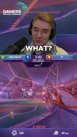 The best defence is a good psycho. Insane goal from Zen at Gamers Without Borders! #ad #GamingForGood #gamerswithoutborders #gamers8gg #gamers8 #rocketleague #gaming #esports #highlight #zen #jzr