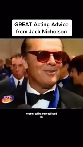 Acting advice many actors forget when the hustle mentality takes over 7 days a week. Check out what Jack Nicholson has to say about it! #acting #actor #actress #actorsoftiktok #actorslife #actingtips #actortiktok #actortok #jacknicholson #actingadvice #actingclass #laactor #nycactor #dallasactor 