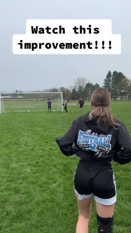 Watch our 7th grader, Ryleigh Denning, improve her shot! Hard work pays off! #Soccer 