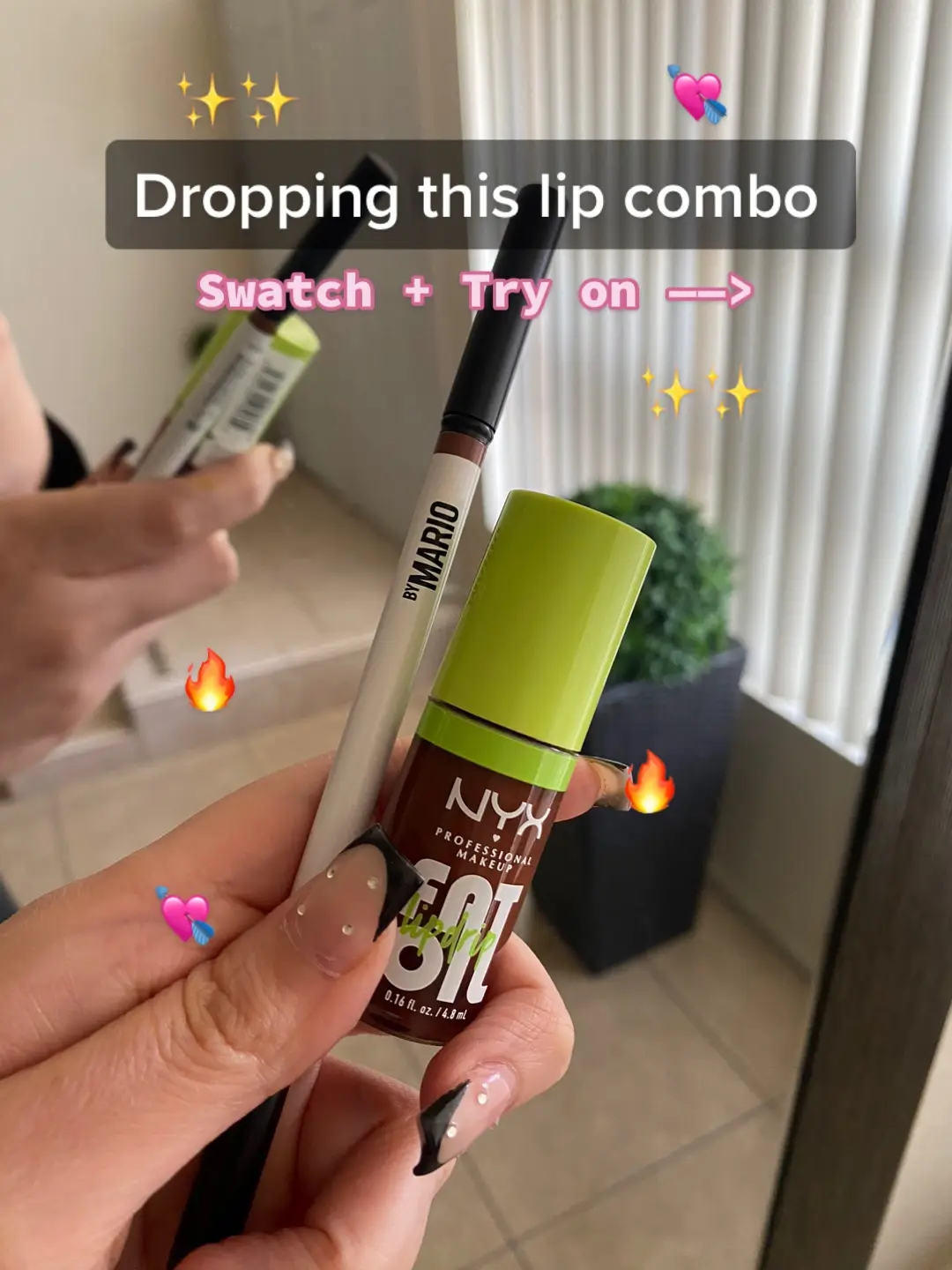 I love a brownie glossy combo 🫶 #nyxlipcombo #lipcombo #makeupbymario #nyxfatoil #nyxfatlipoil #nyxfatoillipdrip #brownlipcombo #newmakeup #lipoil #lipinspo #drugstorelipcombos #lipswatch 