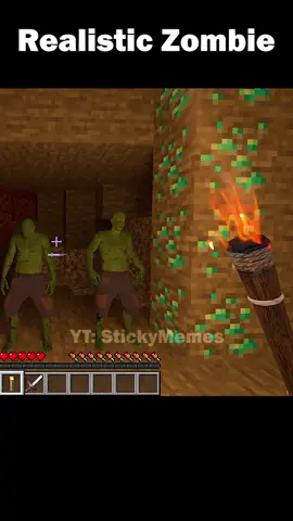 Super Realistic Minecraft Zombie #Minecraft #gaming #minecrafthacks #minecraftbedrock #minecraftjava #fyp #foryou #stickymeme