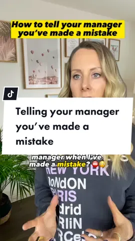 How to tell your manager you've made a mistake 1) Be clear and direct about exactly what happened and the consequences  2) Take full responsibility for the mistake, avoid blaming other people or circumstances  3) Come up with a few solutions for rectifying the situation  4) accept that your manager might be angry and you may need to rebuild trust 5) Try not to beat yourself up- we all make mistakes and can only learn from making them Here is an example of how to phrase delivering the news? 