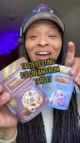 Finally picked up @target Favorite Day Ice Cream | Blueberry Cheesecake & Caramel Brownie Cake Batter #target #favoriteday #icecream #snacks #Foodie 