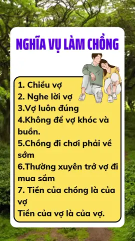 Nghĩa vụ làm chồng, ông chồng nhớ nhé!!! #thuocnamvasuckhoe #thuocnamvasuckhoe68 #yeusuckhoe #yeusuckhoe68 #cungconkhonlon #meohay #meodangian #vochong #mebimsua 