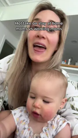 Can we all just love each other and respect each other’s choices?! We are ALL great moms and we are ALL going yo do it differently which is part of what makes motherhood so beautiful!! Celebrating all of you stay at home moms and all of you working moms!!! #newmom #momtok #momlife #pregtok #takingcareofbaby #newmomtips #pregnanttiktok #sahmsoftiktok #sahmlife #sahmvsworkingmom @Lillyscott 