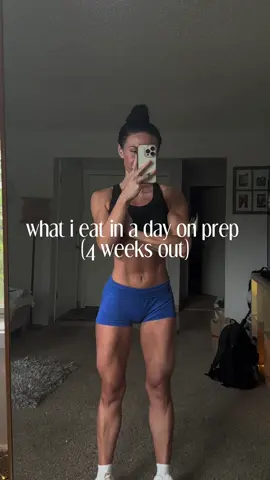 nobody asked but im giving it to you anyways 😌 what i eat in a day on prep 4 weeks out #gym #Fitness #workout #prep #bodybuilding #bikiniprep 