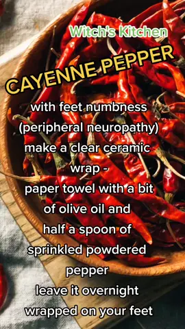 Cayenne pepper  PART 2 #witchtok #advicetiktok #organicchemistry #herbs #homeremedy #healing #witchkitchen #herbal #organic #vegantiktok #healingherbs #plants #cayennepepper #peripheralneuropathy 