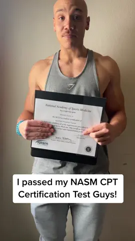Feels good to be a Certified Personal Trainer 👍🏽 @NASM #personaltrainer #Fitness #nasm #cptexam 