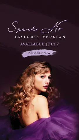 It fills me with such pride and joy to announce that my version of Speak Now will be out July 7 (just in time for July 9th, iykyk 😆) I first made Speak Now, completely self-written, between the ages of 18 and 20. The songs that came from this time in my life were marked by their brutal honesty, unfiltered diaristic confessions and wild wistfulness. I love this album because it tells a tale of growing up, flailing, flying and crashing… and living to speak about it. With six extra songs I’ve sprung loose from the vault, I absolutely cannot wait to celebrate Speak Now (Taylor’s Version) with you on July 7th. Pre-order now at TaylorSwift.com 💜💜💜