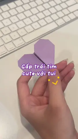 gấp trái tim cute hột me *ੈ✩‧₊˚⋆ ˚｡⋆୨୧˚ #DIY #handmadegifts 