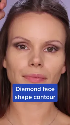 Diamond face shape contour #facecontour #diamondshapedface #makeuptutorial #contourtutorial 