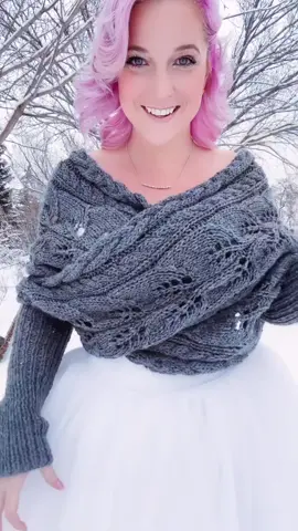 Did you know… I have two other #SweaterScarf patterns that you cast on right away?  Y’all can’t get enough of this garment style, so in the lead up to the #SnowfallSweaterScarf release (May 19th), I figured I would show you the other versions I have. This one is the #WrappedUpInCablesSweaterScarf and if your itching to cast on - you can find it in my shops (linked in my@bio) along with it’s more beginner friendly version: the #WrapMeUpSweaterScarf 🥰 And yup - this is with the cross in the front 😍  Note: I dont sell them finished. I only sell the knitting pattern. And I sadly dont have a crochet version, and I ask that you kindly respect my design and not try to replicate it 💕 . . . . #alwaysknitting #weddingshawl #weddingwrap #knitwedding #bride #winterbride #winterweddinginspiration #thneed #sneed #scarfwithsleeves  #weddingstyle #weddingscarf #weddingdress