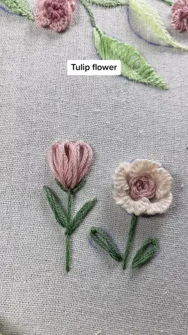 3d tulip flower/ Hand embroidery 