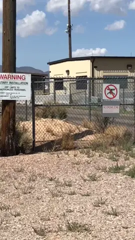 The gates of area 51 and a jet fly over. #area51 #planespotting #plane #alien 