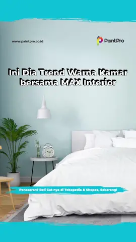 Trend warna kamar yang bisa kamu cobain! Dengan PaintPro MAX Interior, kamu bisa ngecat kamar kamu sendiri lho! Karena aplikasinya mudah dan hasilnya lebih halus. Jadi, kamu bisa bebas berkreasi. Harganya murah, kualitas wah, aplikasi mudah! Buruan klik link di bio dan pesan sekarang! #PaintProPalingPro #IlmuKonstruksiPaintPro #TipsNgecat #Catrumah