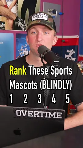 Blind ranking sports mascots! Whos the GOAT mascot? #fyp #blindranking #sportsmascot #rankings #sportspodcast 