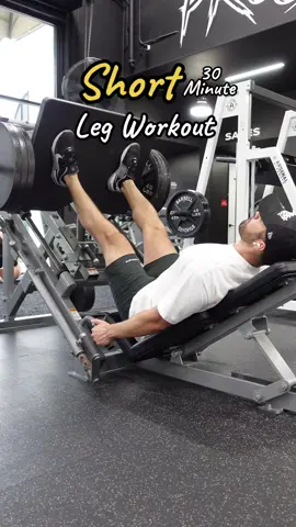 Short 30 minute or less leg workout if you’re in a rush! #legworkout #legday #legexercises #legpress #shortworkout 