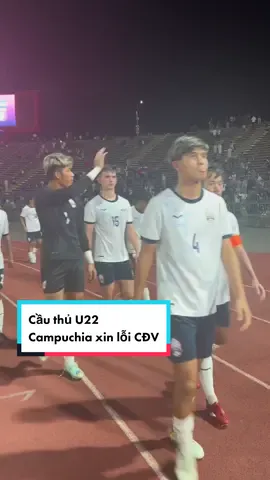 Cầu thủ U22 Campuchia xin lỗi cổ động viên sau khi thua U22 Myanmar #u22cambodia #u22myanmar #seagames32 