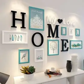 Hiasan Dinding Ruang Tamu Dekorasi Rumah Kayu WPC HOME MY LOVE #hiasandinding 