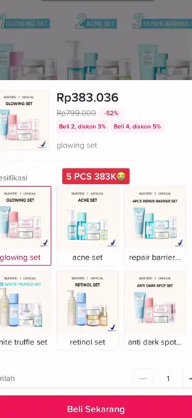 Cuma 383K 5 pcs😭 #skintific #skintificid #promoskintific #skintific5pcsset 