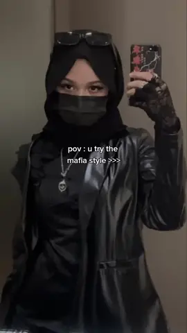 here some mafia outfit inspo for hijabi #mafiavibes #hijabi #hijabstyle #aesthetic #hijabinspiration  #darkaesthetic #hijab #darkfeminine #fashioninspo 