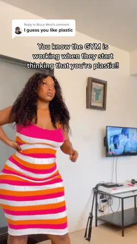 Replying to @Bruce West  😂😂i wish i was plastic though!! #bbljourney #plasticsurgery #GymTok #fyp 