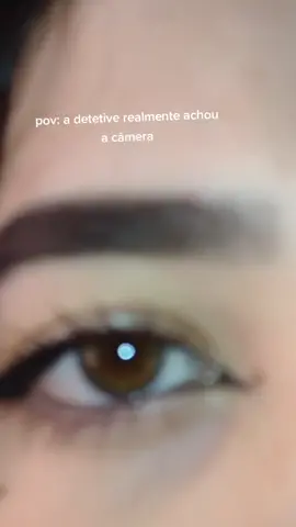 é meio óbvio, pq o detetive fingiria não ver a câmera?