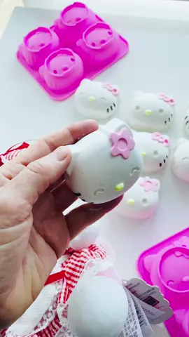 Hello Kitty Cold Process goats milk soaps.                     #hellokitty #soap #coldprocess #SmallBusiness #soap #handmade #soapmaking #skincare #handmadesoap #natural #naturalsoap #soapmaker #SmallBusiness #artisansoap #soapcutting #asmr #beauty#cute #hellokittysoap 